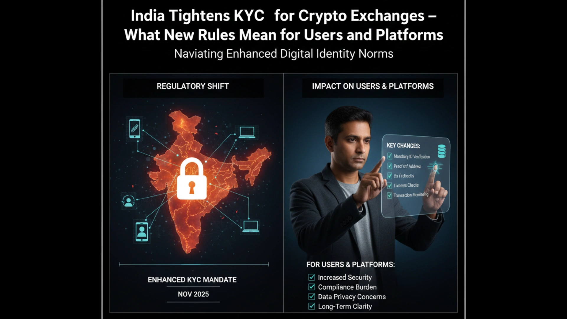 India Tightens KYC for Crypto Exchanges — What New Rules Mean for Users and Platforms